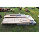 Dis-assembled pine framed sauna from Amber Leisure