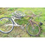 Vintage Philips ladies bike together with a ladies bike and additional wheel