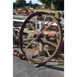Large pair of John Flower of Leeds wheels and axles