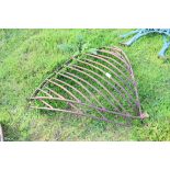 Pair of iron hay racks, approx 80cm high