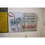 Mobiloil vintage advertising sign