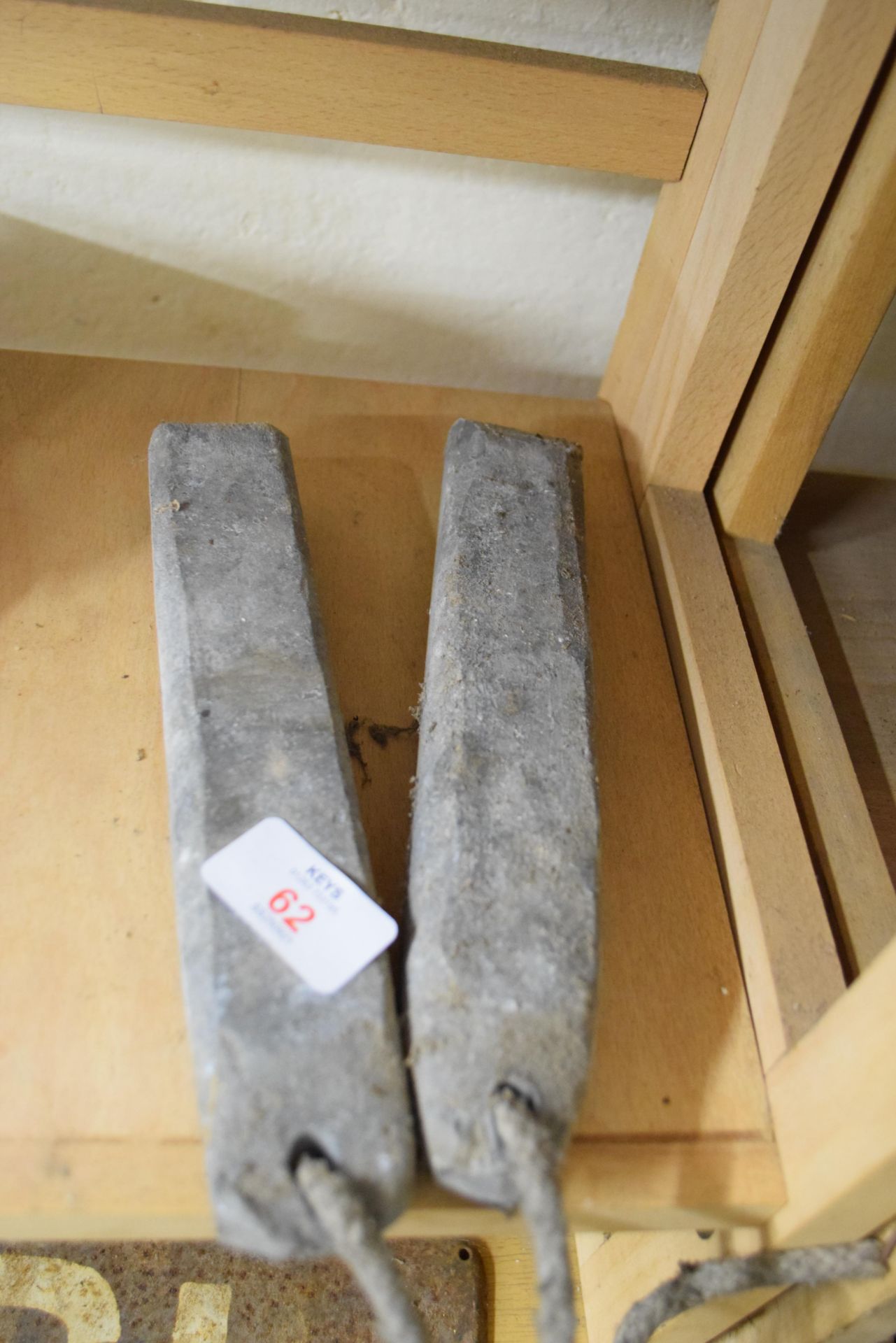 Pair of lead sash window weights