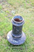 Cast iron base for a sign or lamp, 42cm high