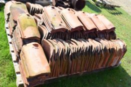Large quantity of roof tiles and ridge tiles