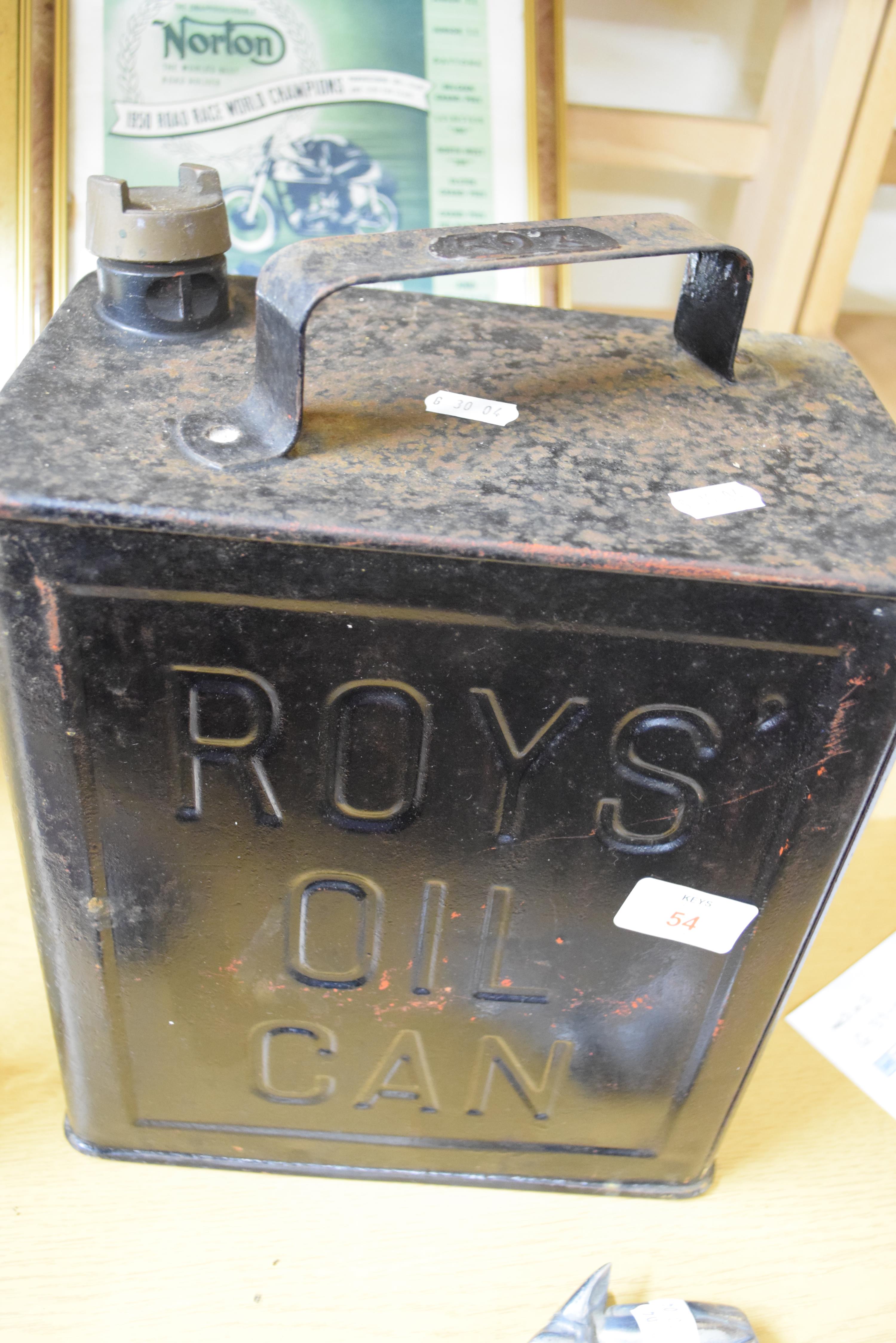 Vintage Roys oil can