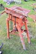 Vintage electric bench saw marked S. Tyzack & Son Ltd