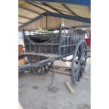 Good quality horse drawn cart, total length approx 440cm