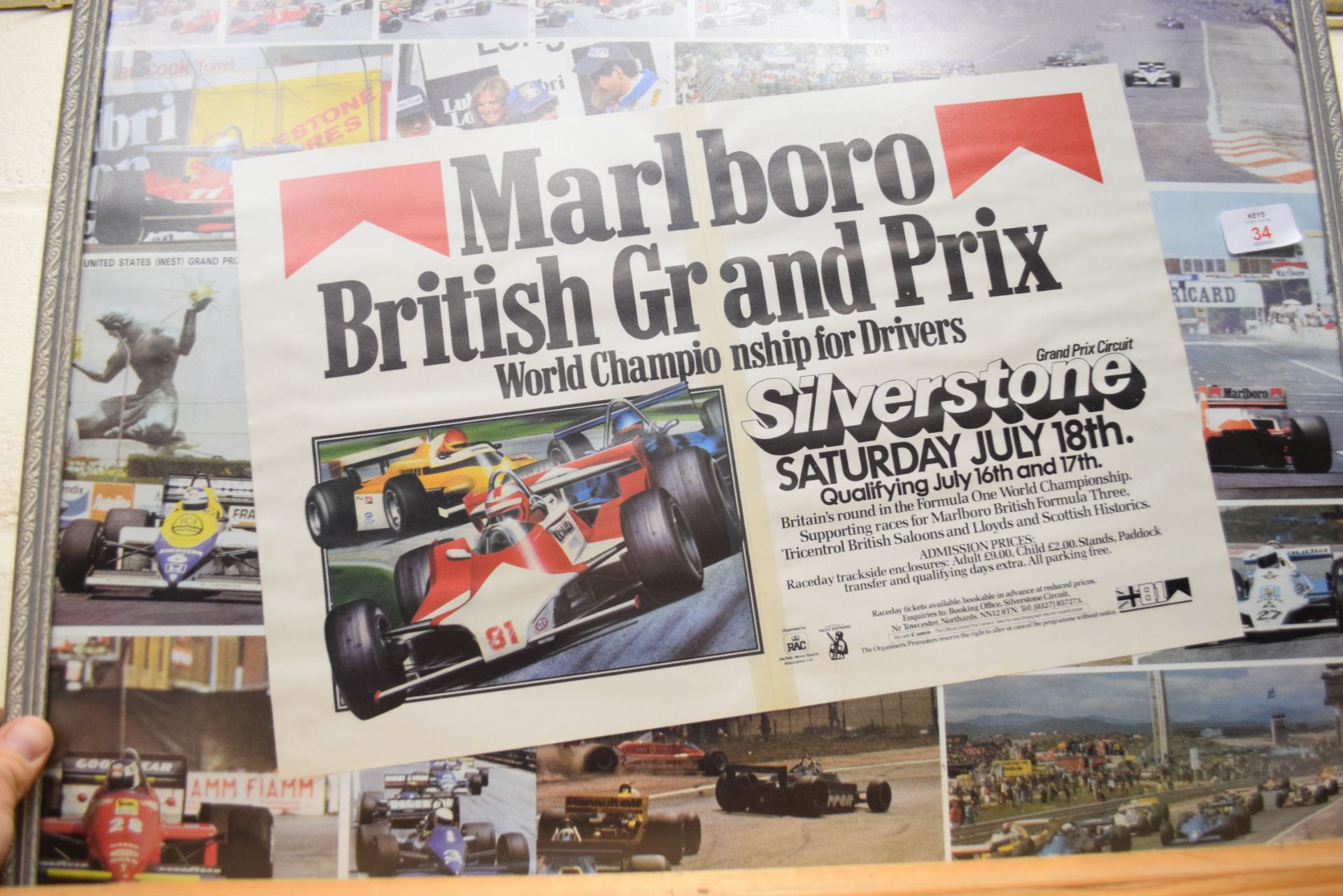 Marlboro British Grand Prix print, width 60cm - Image 2 of 2