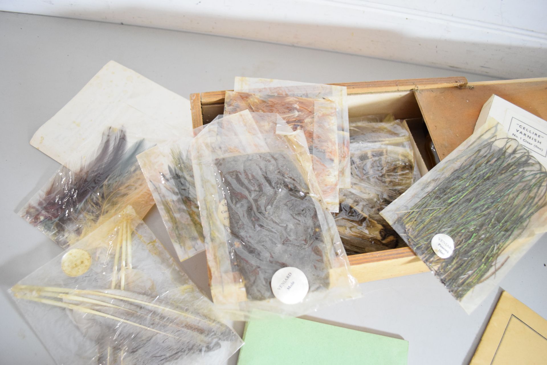 Box containing 'Fly Tying for the Beginner' instruction booklet and '101 fly dressings', along - Image 2 of 3