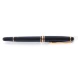 Mont Blanc Meisterstuck gold-coated ballpoint, pen no ViL 458676, black precious resin inlaid with