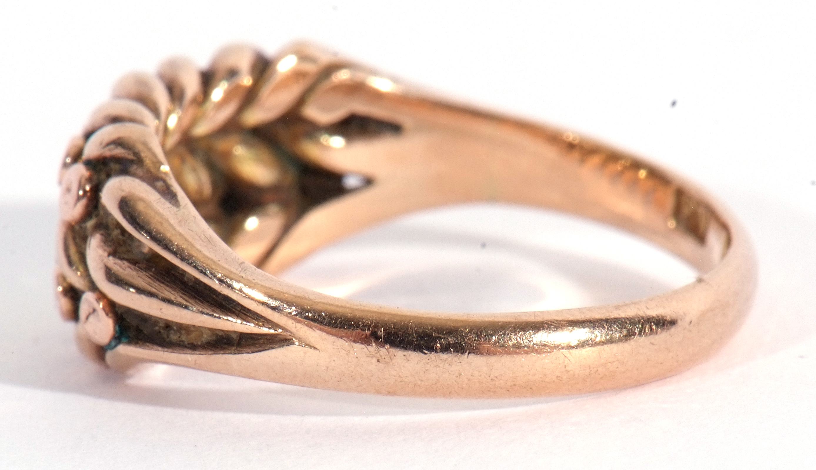 Antique 9ct gold knot ring, Chester 1916, 4.2gms size P - Image 2 of 6