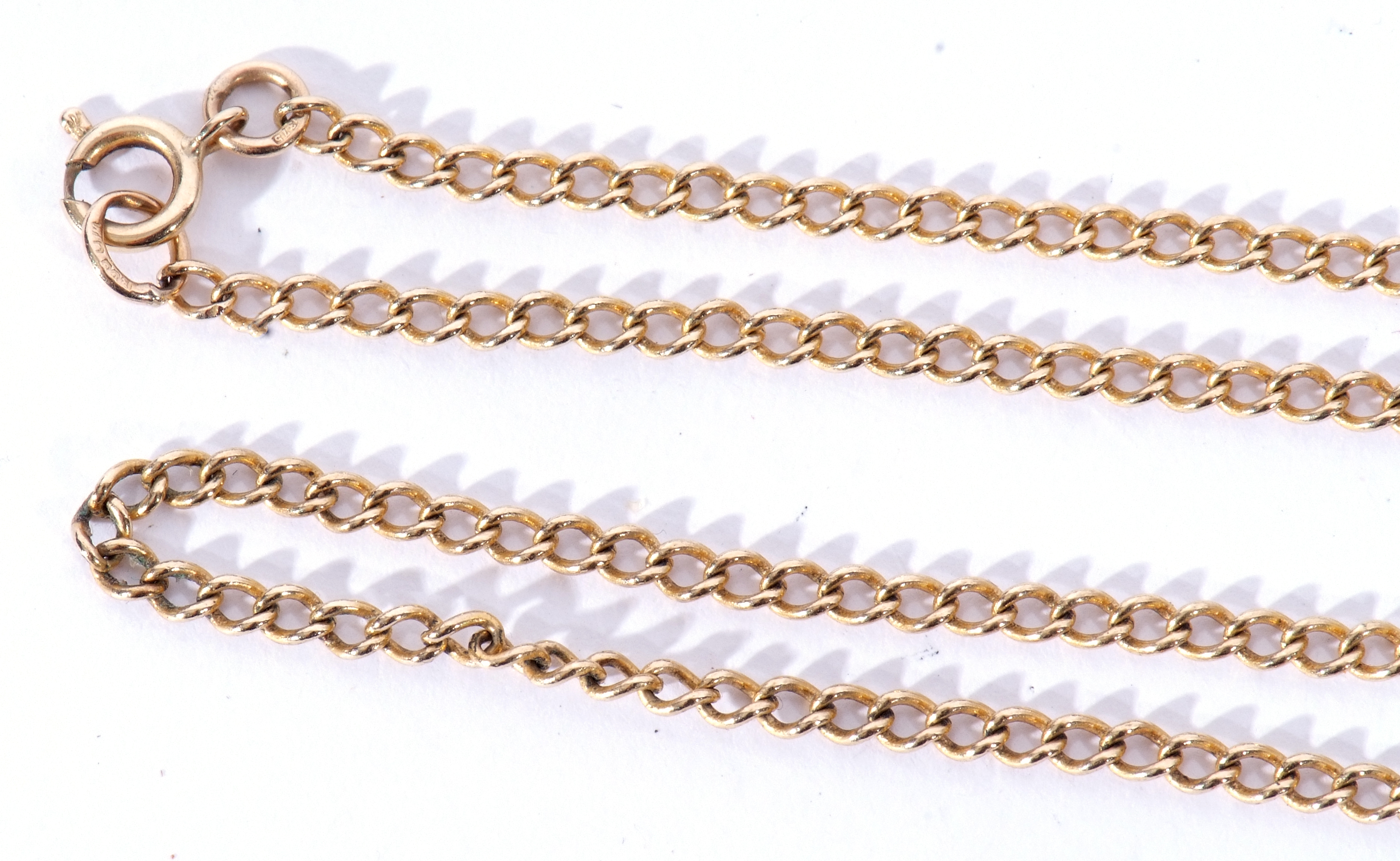 9ct stamped oval link chain, 45cm long, 5.3gms - Image 2 of 2