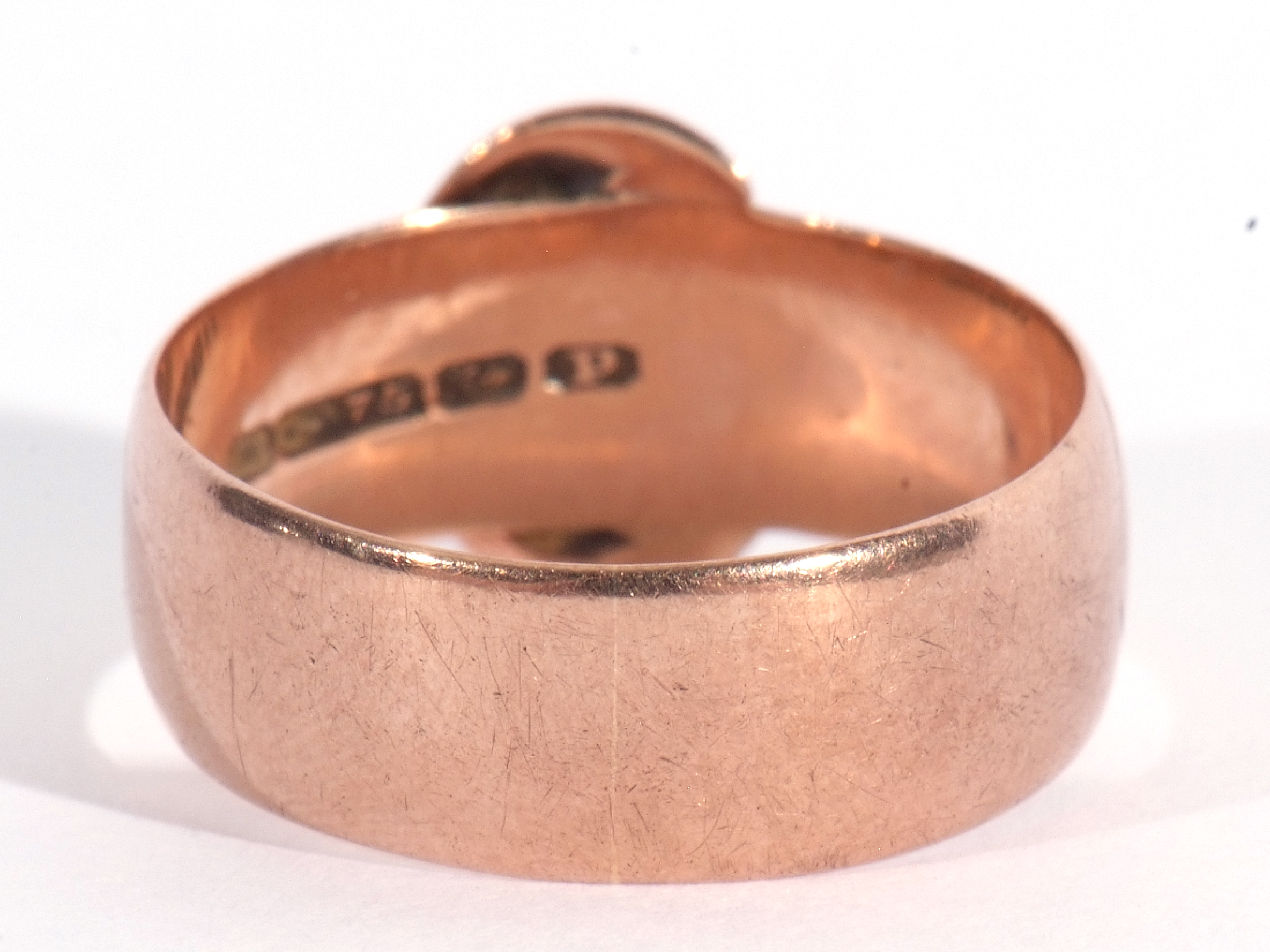 9ct rose gold buckle ring of plain polished design, 3.5gms, size N - Image 3 of 5