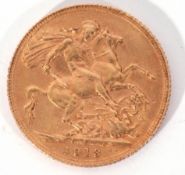 George V sovereign dated 1918