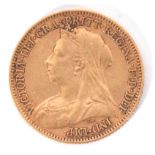 Victorian half sovereign dated 1900