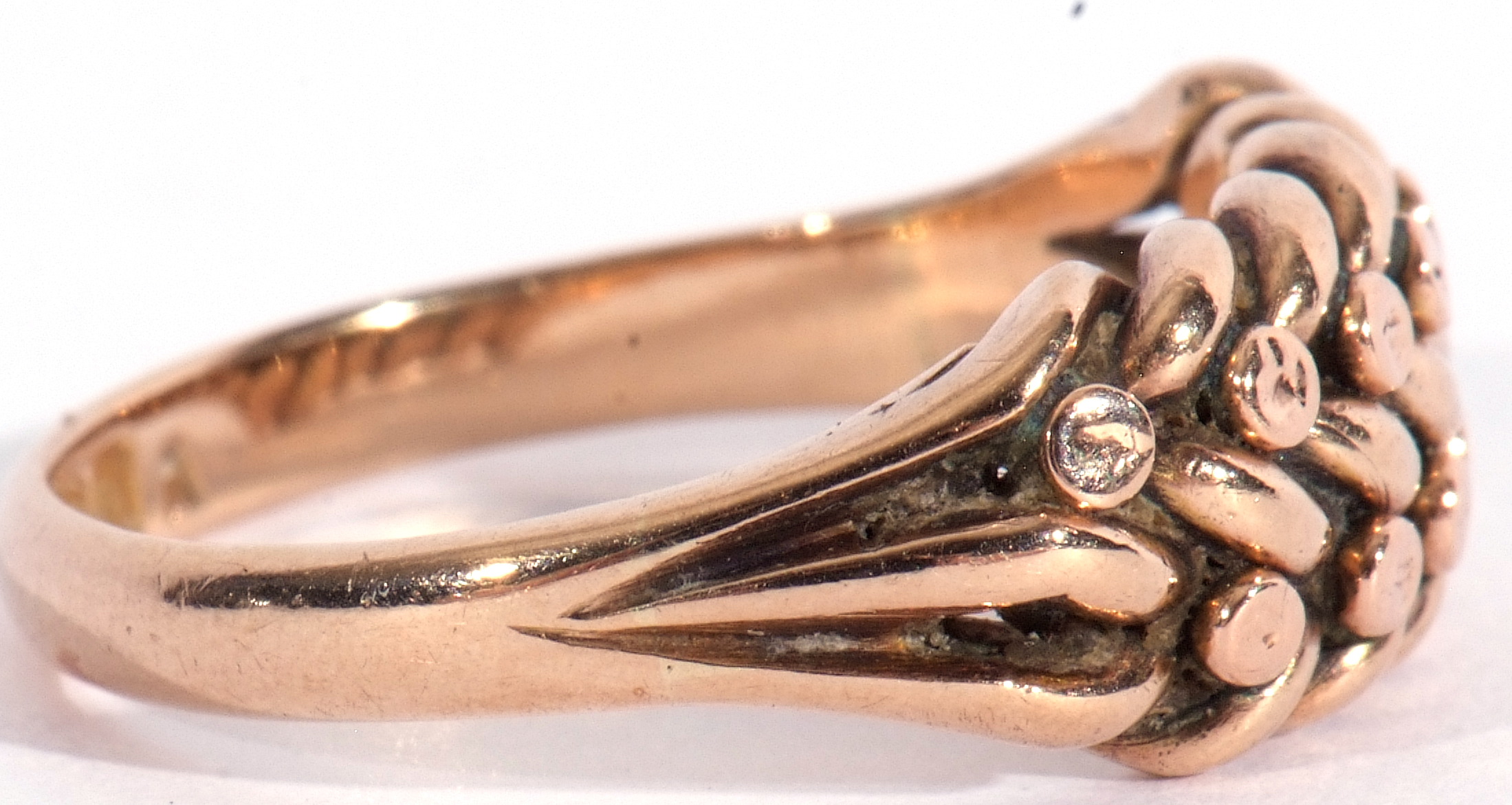 Antique 9ct gold knot ring, Chester 1916, 4.2gms size P - Image 4 of 6
