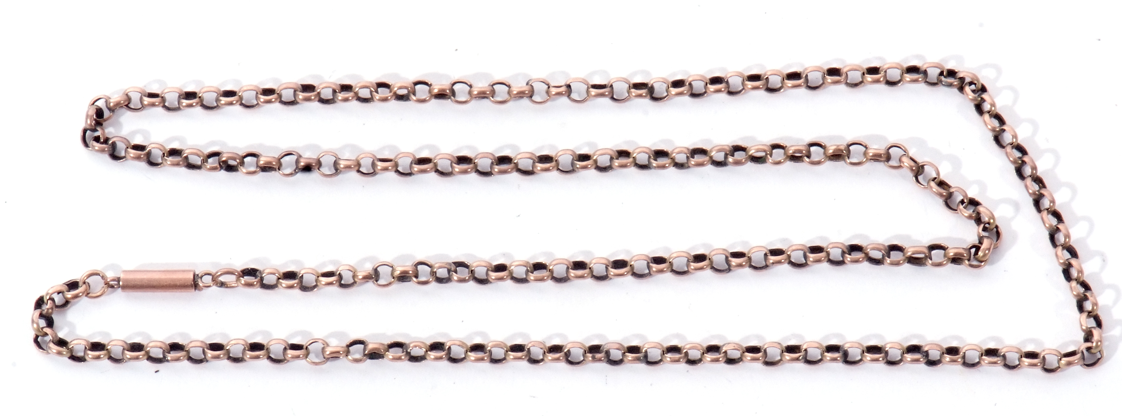 9ct belcher link chain, 21cm fastened, 4.6gms