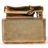 Vintage Colibri Monopol 585.14k marked lighter with engine turned body, stamped 585, 4 x 3.5cm,