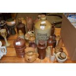 MIXED LOT OF STONEWARE BOTTLES TO INCLUDE EXAMPLE MARKED G H JACOBS, STOKE ON TRENT