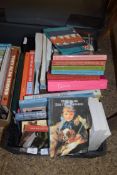 BOX OF MIXED BOOKS - COOKING INTEREST, CAVALIER KING CHARLES YEAR BOOK ETC