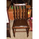 OAK CHAIR ON BARLEY TWIST FRAME