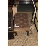 SMALL FOOTSTOOL ON CABRIOLE LEGS