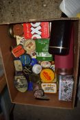 BOX OF VINTAGE TINS