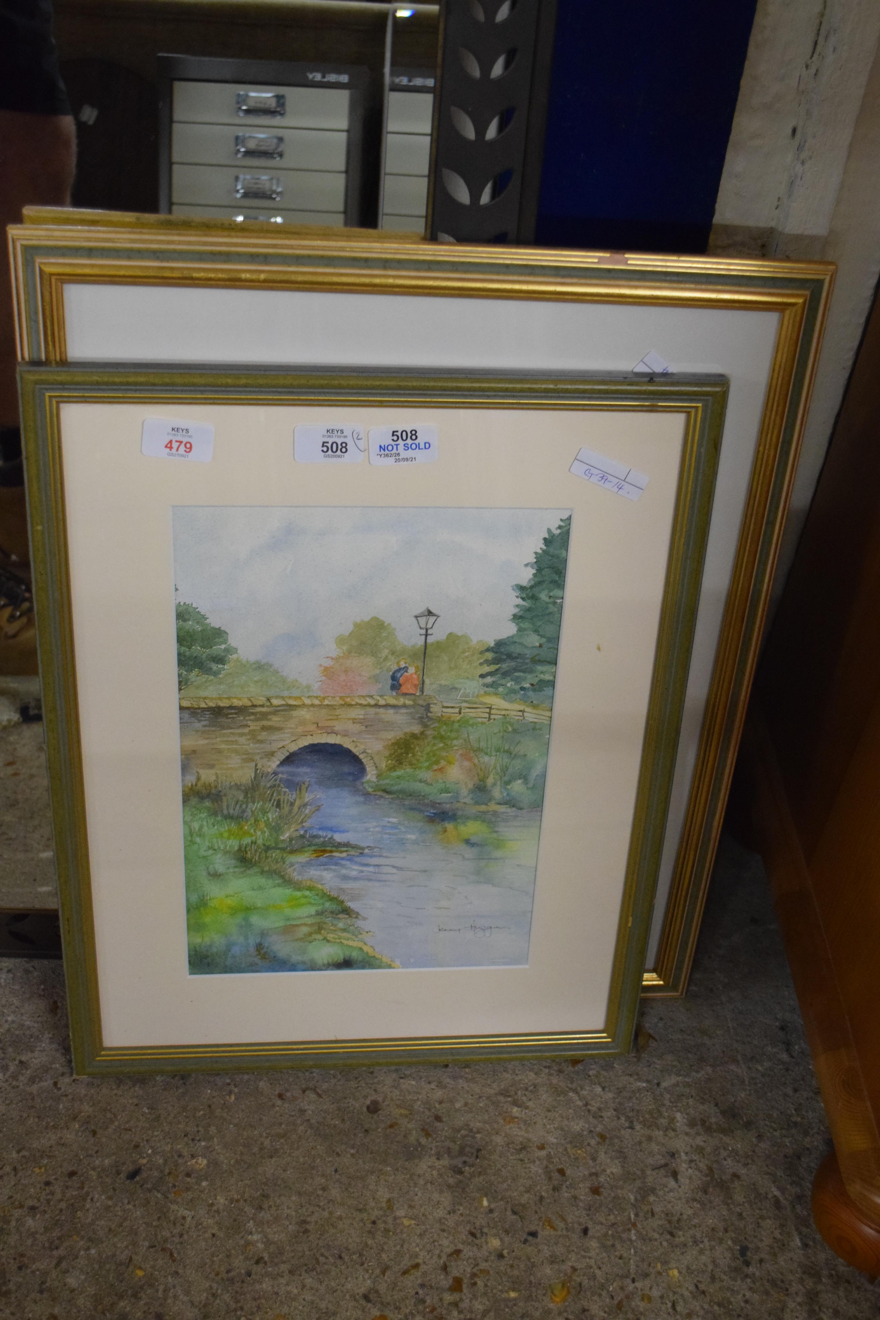 JENNY HUGGINS, 'ENJOYING THE VIEW SCULTHORPE NR FAKENHAM', WATERCOLOUR, TOGETHER WITH ANGELA