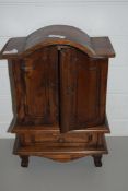 20TH CENTURY HARDWOOD TABLE TOP CABINET WITH FOUR DRAWERS