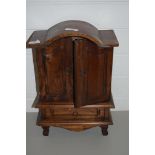 20TH CENTURY HARDWOOD TABLE TOP CABINET WITH FOUR DRAWERS