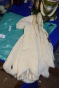 VINTAGE ERMINE FUR SHAWL WITH TAIL ATTACHMENT