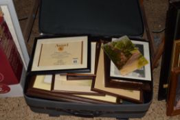 SUITCASE CONTAINING A LARGE COLLECTION OF PICTURES TO INCLUDE FRANK WESTON 'COTTAGE BLICKLING',