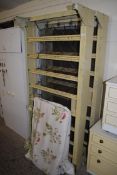 PAIR OF METAL SPRUNG SINGLE BED FRAMES