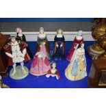 COALPORT 'HENRY VIII AND HIS SIX WIVES' MODELS (SOME A/F)