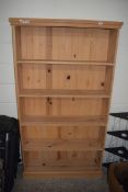 MODERN PINE BOOKCASE CABINET, 183CM HIGH