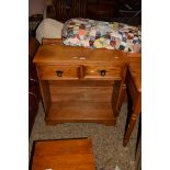 MODERN LIGHT OAK BOOKCASE CABINET WITH TWO DRAWERS, 75CM WIDE