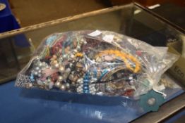 LARGE BAG OF COSTUME JEWELLERY