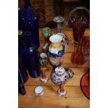 MIXED LOT OF SMALL CHINESE AND JAPANESE VASES, MOORCROFT STYLE VASE