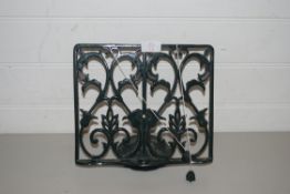 TWO CAST IRON BOOKSTANDS