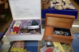 TWO CASES OF COSTUME JEWELLERY