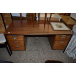 RETRO METAL FRAMED OFFICE DESK, 153CM WIDE