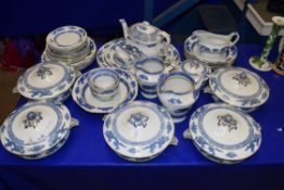 QTY OF BOOTHS AND ROYAL CAULDON DRAGON PATTERN TEA AND TABLE WARES