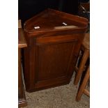 SMALL 19TH CENTURY MAHOGANY CORNER CABINET WITH SHELVED INTERIOR