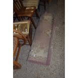 WOOL FLOOR RUG WITH FLORAL DECORATION AND PINK BORDER, 136CM WIDE