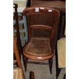 SINGLE BEECHWOOD KITCHEN CHAIR WITH TURNED FRONT LEGS