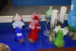 COLLECTION OF ART GLASS VASES TO INCLUDE MURANO (8)