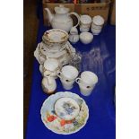 MIXED LOT COMPRISING ROYAL DOULTON CADENCE COFFEE SET TOGETHER WITH QTY OF CHINA TEA WARES ETC