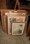 MIXED LOT OF PICTURES TO INCLUDE MODERN OILS, MEDITERRANEAN SCENE, STUDY OF SHIPS ON HIGH SEAS