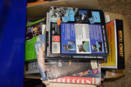 VINTAGE COMPUTER GAME INTEREST BOX OF VARIOUS GAMES FOR COMMODORE, OMEGA, SHUTTLE OMEGA AND