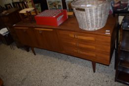 RETRO TEAK SIDEBOARD WITH TWO DOORS AND THREE DRAWERS, 184CM WIDE